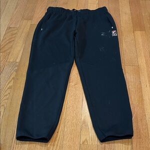 FILA men’s sz L Blk Logo Joggers